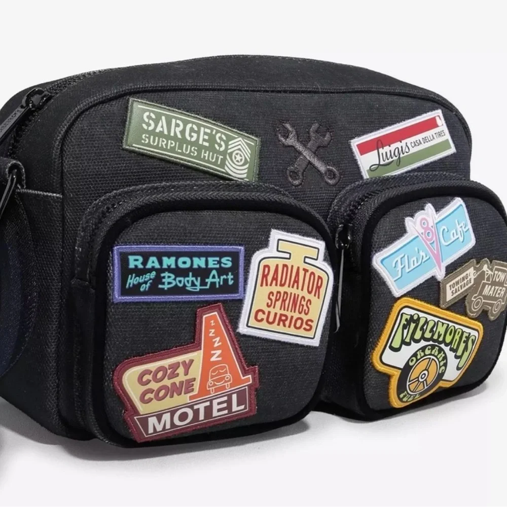 Loungefly Disney Pixar Cars Radiator Springs Patches Crossbody - Picture 3 of 6